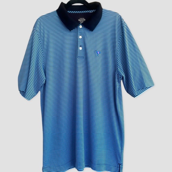 CB DryTec Trevor Stripe Polo in Blue and Black Size XL - Picture 1 of 4
